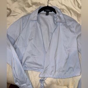 Forever 21  Sky Blue Lightweight cotton crop top